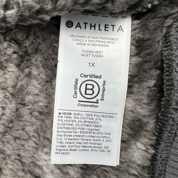 Athleta Tugga Vest Grey Black Women's Size 1X NEW NWT - Picture 7 of 9